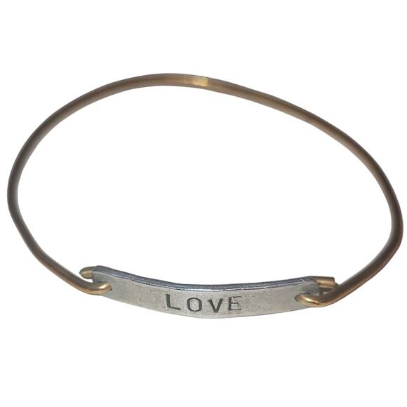 Julio "Love" Wire Bangle Bracelet - Picture 3 of 8